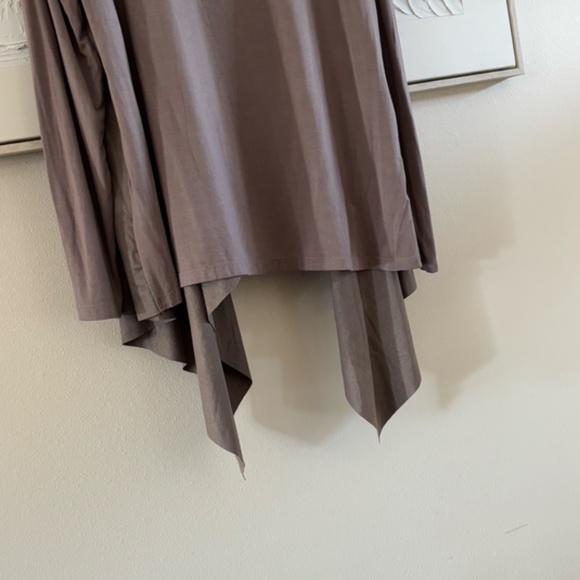 Jane and Delancey Women's Long Sleeve Taupe SZ L Open Waterfall Cardigan - Picture 5 of 9